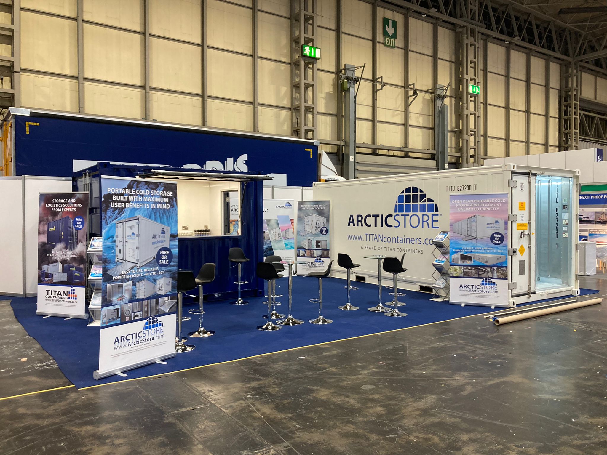 Multimodal 2022 exhibition stand ArcticStore TITAN Containers event