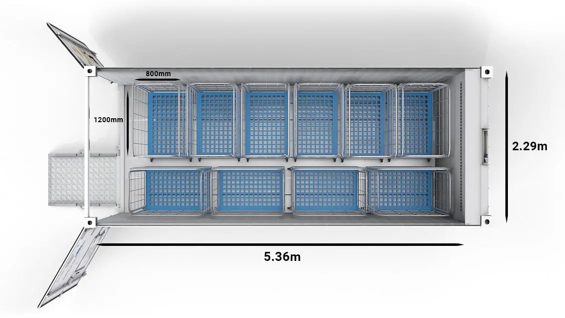 ArcticStore 20ft trolleys