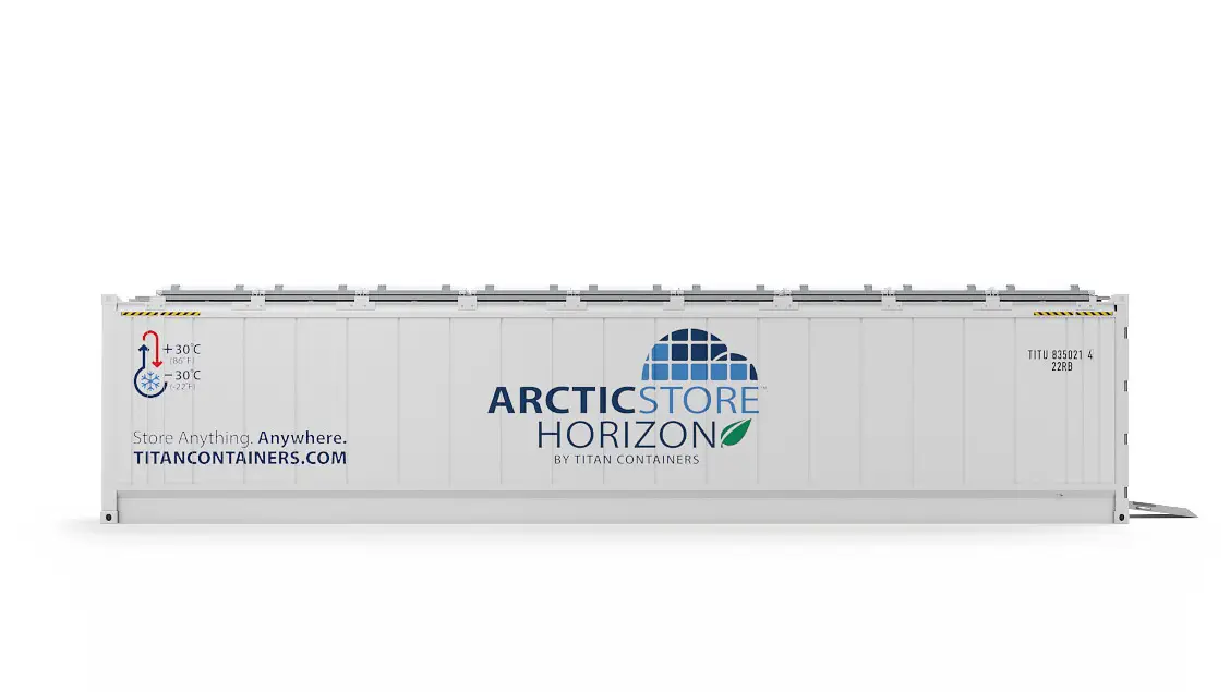 40ft ArcticStore Horizon Duurzame Koelcontainer Zijaanzicht