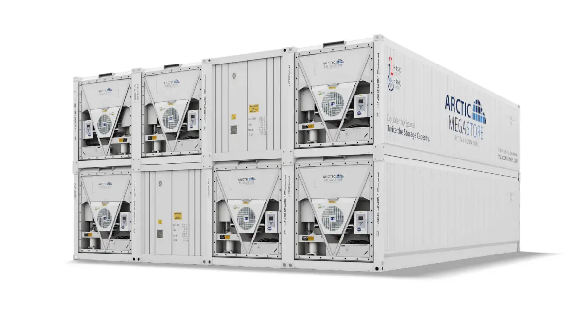 Arctic MegaStore modulaire koelopslagoplossing met hoge capaciteit van Titan Containers